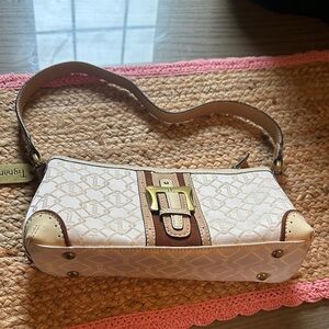 Tignanello Beige and Brown Shoulder Bag